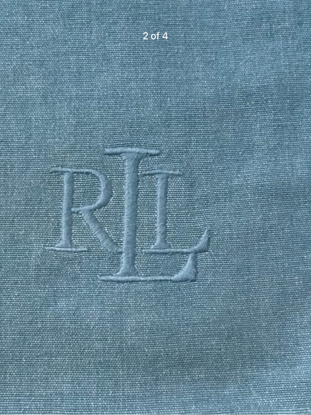 RALPH LAUREN CHAMBRAY PILLOW COVER- EXCELLENT CONDITION - Picture 2 of 4